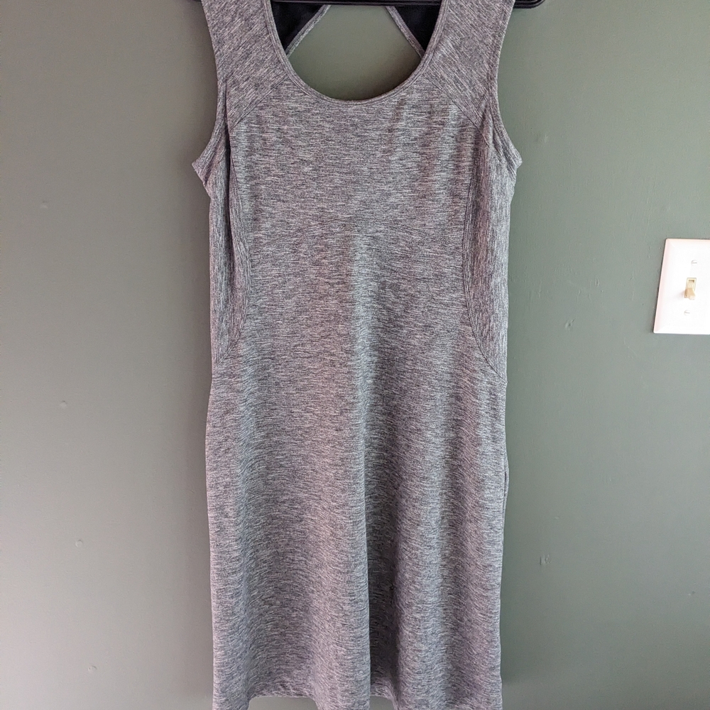 Prana Charcoal Gray Sleeveless Midi Dress